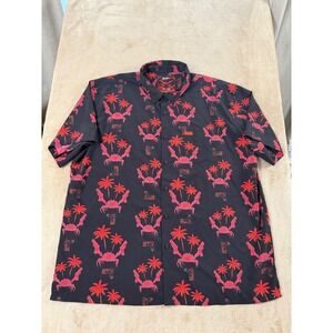 Retro‎ Rifle The Crab Men's Size 3XL Black Red Riffle Crab Short sleeve EUC